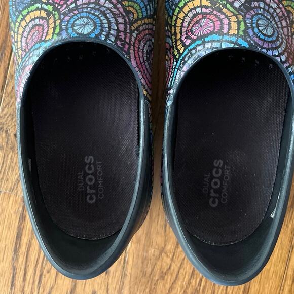 Crocs Neria Pro II Clogs Sz 6 Mules Nurse Work Dual Comfort Multicolor Non Slip - Picture 4 of 8